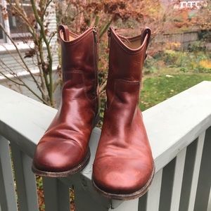 Frye Melissa Short Cognac Boots